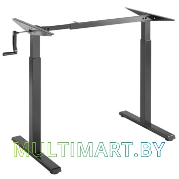 Стол для работы стоя ErgoSmart Manual Desk Compact 1360x800x36 мм (бетон Чикаго/черный) картинка 3